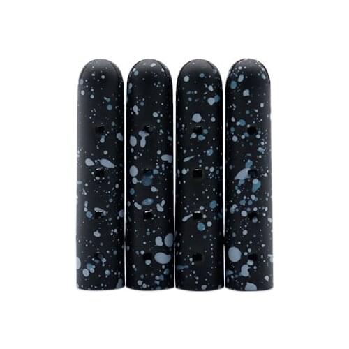 Weiou 2.3CM*5MM Black Aglets With Light Blue Spray Dots Shoelaces Tips Easy Installation For Trendy Sneaker Canvas Laces Ends