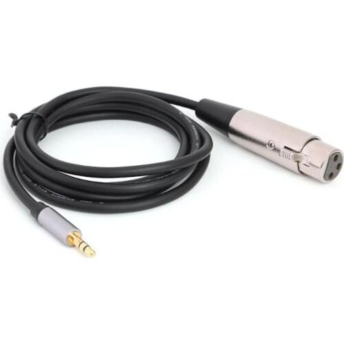XLR 3 Pin Female to 3.5mm TRS 1/8inch Audio Line Smooth Connection Prevent Corrosion Male Stereo Audio Adapter Extension Cable