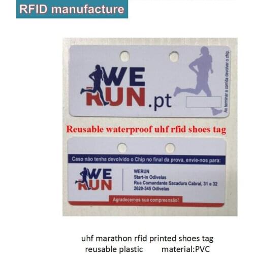 Marathon rfid shoe tag epc gen2 iso18000-6c 860-960mhz / passive sports Athletes shoe tag reusable UHF RFID tag paper sticker