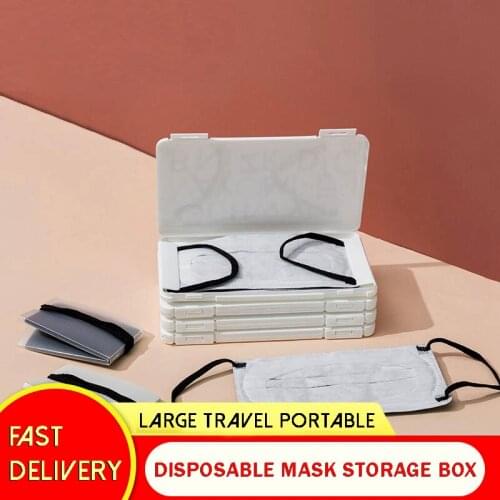 2pcs Mask Storage Box Travel Portable Dust-proof Pp Material Creative High-end Storage Box