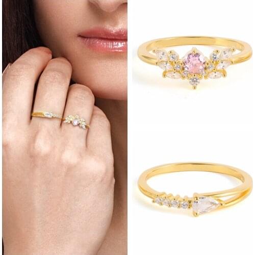 CANNER 7mm Womens rings 925 Sterling Silver Fine Heart Horse Eye CZ Finger Rings For Couple Fashion Jewelry Accessories anillos