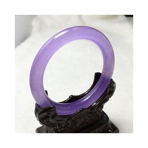 0091 China Natural Purple Lavender Gems Bracelet Bangle 5.6