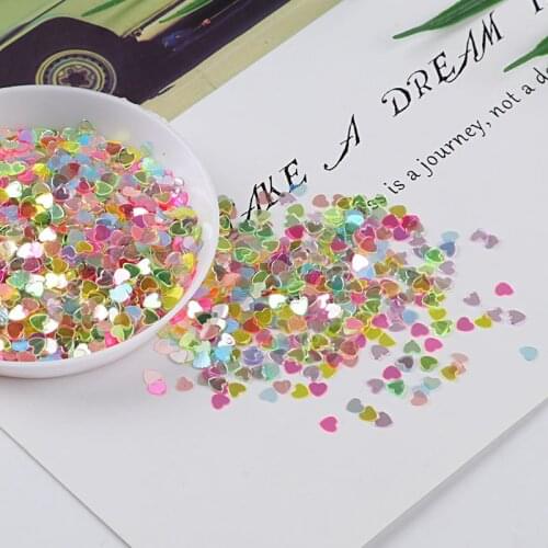 10g/lot 3mm Heart Nail Sequins Crystal Glitter Lentejuelas for Nails Art Craft,Wedding Decro Confetti,Slime DIY Accessories