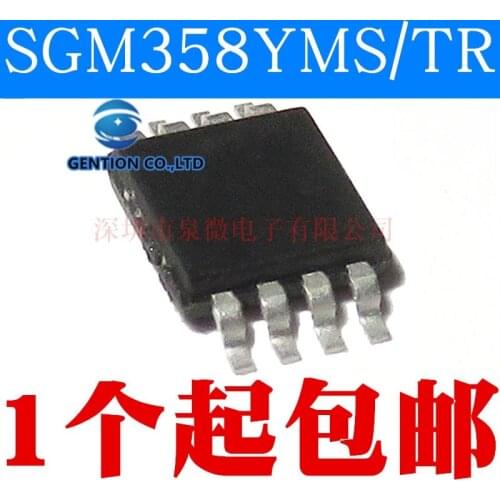 10PCS SGM358YMS/TR rail-to-rail CMOS operational amplifier IC MSOP8 chip in stock 100% new and original
