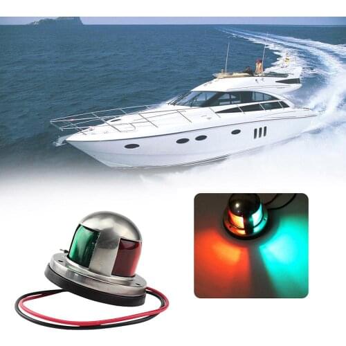12V Boat Marine Yacht Sailing Red Green Bows Navigation LED Light Signal Lamp