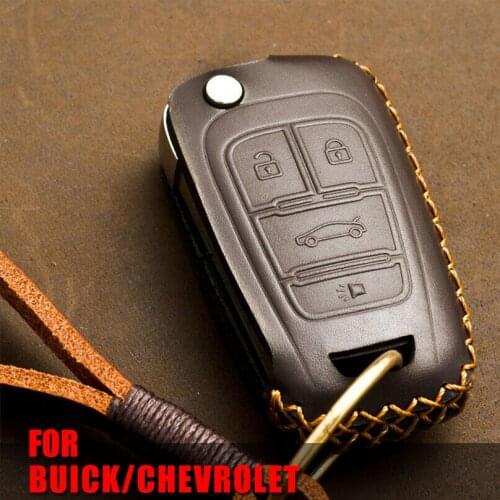 2/3/4/5 Buttons Leather Flip Car Key Cover Case Chain For Chevrolet Cruze Aveo for Buick VAUXHALL OPEL Insignia Astra J Zafira C