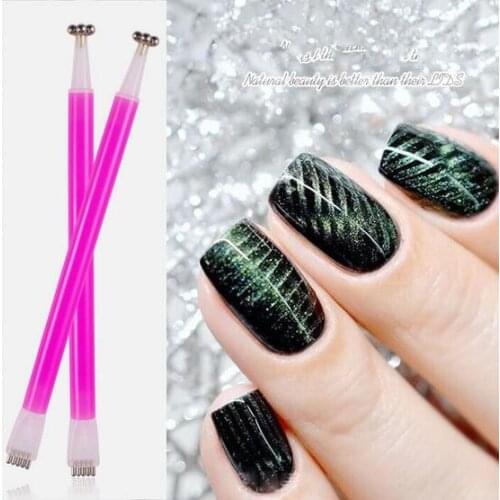 300 pcs Nail Art Cat Eye UV Gel Polish 3D Plum Blossom Image Magical Effect Paint Drawing Builder Magnet Pen Stick Manicure Tool