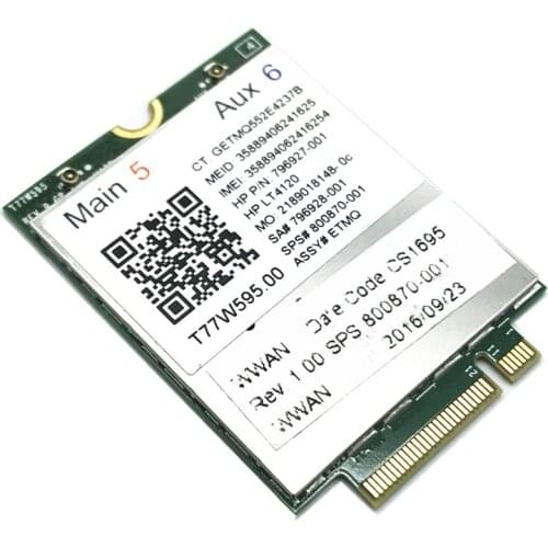 4G Module LT4120 LTE T77W595 4G 150Mbps WWAN M.2 Modem Module for HP Probook/EliteBook 840 850 820 745 G3