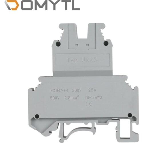 5Pcs 2.5mm² Rail Type Voltage Quick Terminal Screw Universal Copper Block