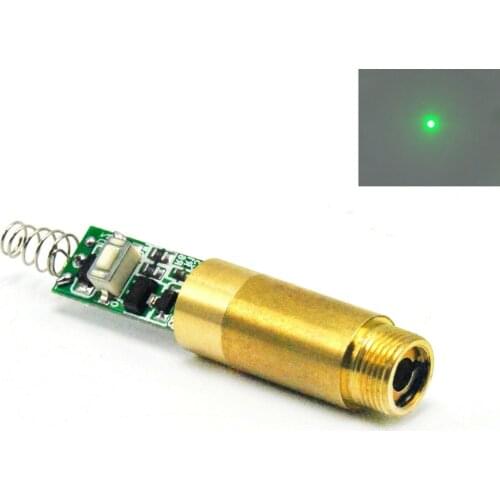 532nm 10mW Green Dot Beam Laser Diode Module Brass 3.7V-5V Driver Board