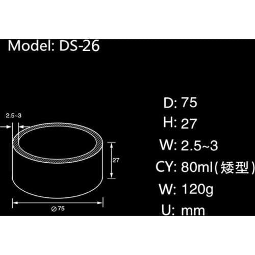 99.5%Al2O3 High Thermal Corundum Crucible D75*H27mm/Alumina Cylindrical Crucible /Refractorye Ceramics