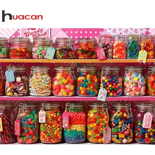 Huacan 5D Diamond Painting New Arrivals Candy DIY Diamond Mosaic Beads Embroidery Landscape Handicraft Creative Hobbies
