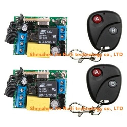 Wireless remote control switch RF AC 220 V 10 A 1 channel Transmitter and Receiver Learning code Simple operation