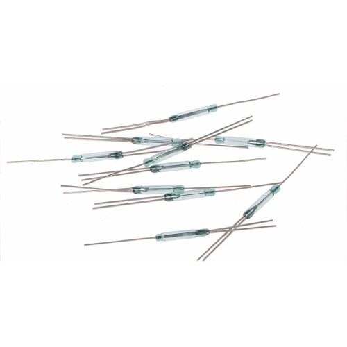 BGEKTOTH 10 Pcs 2.5X14mm 4W 3 Pin Glass Reed Relay Magnetic Switches N/O N/C SPDT 2.5mm Glass Diameter