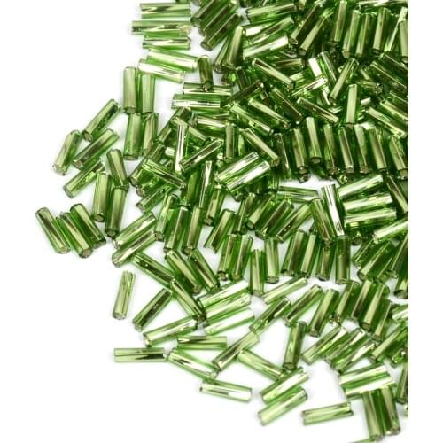 Approx.2x6MM Green Twist Bugle Glass Beads Kralen Czech Bead Diy Charm Beads for Jewelry Making Wholesale