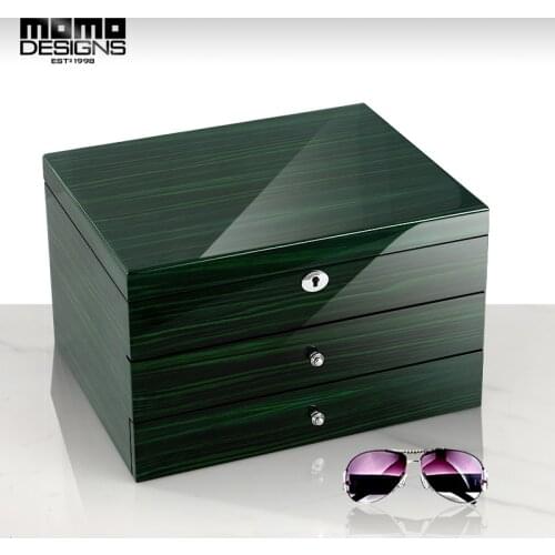 Luxury Glasses box 24 Sunglasses organizer storage box Watch and Jewelry packaging display showcase with PU leather