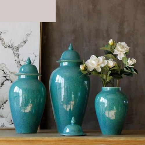Home Jingdezhen Ceramics Hand-made High Temperature Ceramic Pot Storage jar Living Room Vase Decoration porcelain jar vase
