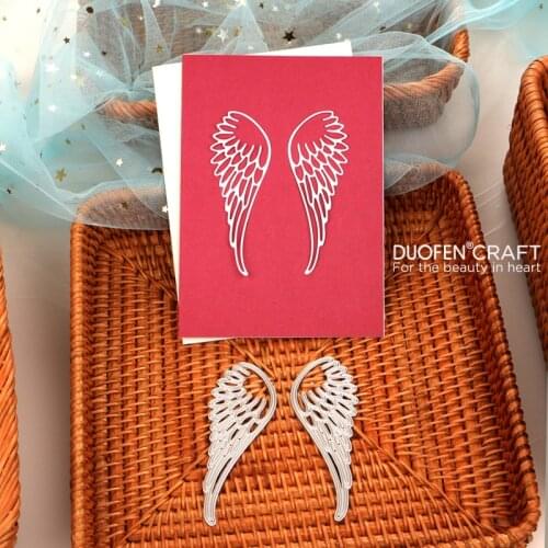 DUOFEN METAL CUTTING DIES angel wings stencil DIY Scrapbook Paper Album 2021 new