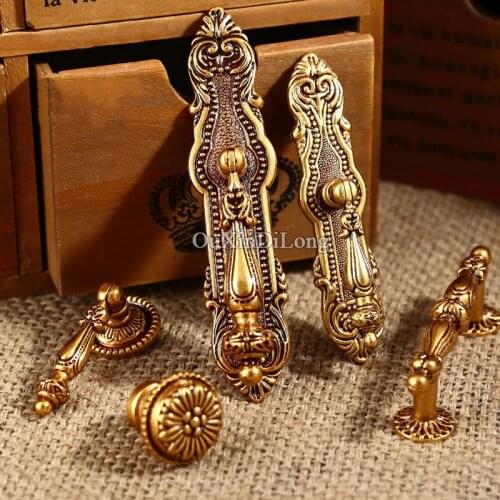 European Style 10PCS Zinc Alloy Furniture Handles Cupboard Drawer Wine Cabinet Kitchen Door Pull Handles and Knobs