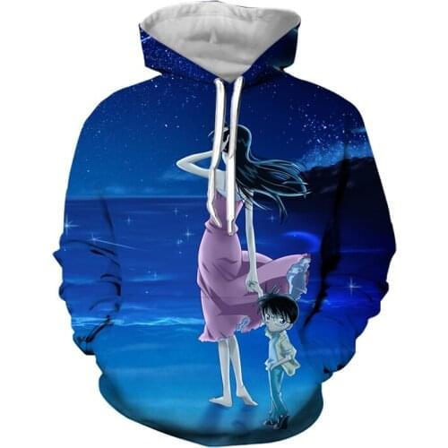 Jumeast Brand Men/Women 3D Printed Sweatshirt Cartoon Anime Detective Conan Long Sleeve Fashion Cap Hoody Sport Pullover Hoodies