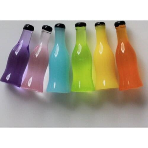 Cute Miniature Kawaii 3D Bottle Resin Cabochons for Phone Deco, Crafts Making, Scrapbooking DIY