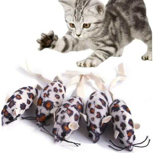 Pet Cat Mice Toy Cat Toys Plush Leopard Mouse PU Tail Realistic Smart Cute Pet Toys Cat Puppy Funny Toys Cat Novelty Toy 2021