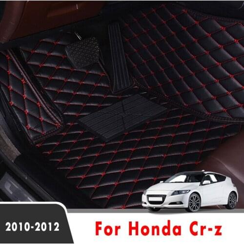 LHD Carpets Car Floor Mats For Honda Cr-z 2012 2011 2010 Auto Interior Accessories Custom Waterproof Decoration Leather Parts