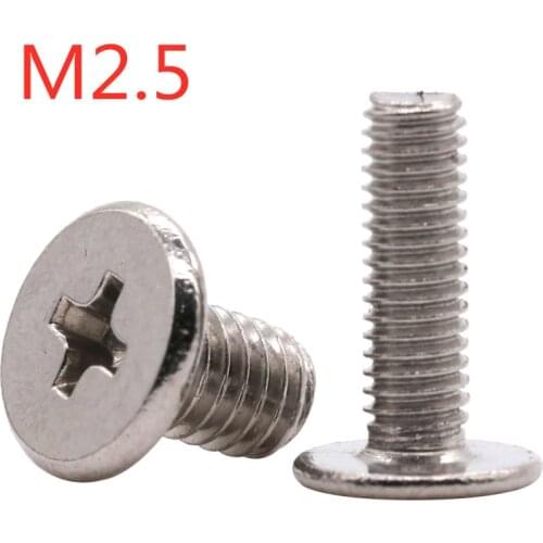 M2.5*2/2.5/3/4/5/6/8/10/12 Stainless steel thin head phillips screw wafer head machine screw