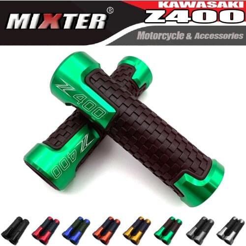 Motorcycle CNC Accessories 22mm Hand Grips Rubber Gel Handle Grip Handlebar Fits For KAWASAKI Z400 Z-400 2019 2020 2021 Z 400