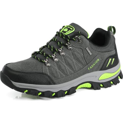 New Men Hiking Shoes Comfortabler Outdoor Couple Sneakers Breathable Hiking Sports Mountain Shoes Mens Leather Walking Shoes