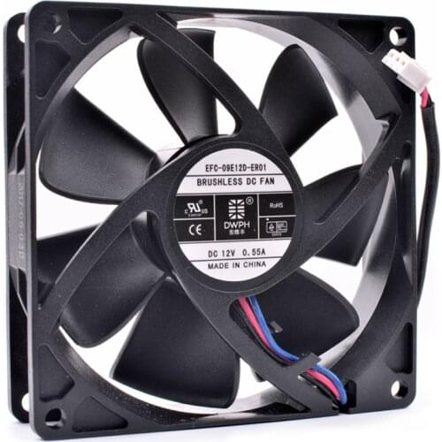 Brand new original DWPH EFC-09E12D-ER01 9cm 9025 92x92x25mm 92mm fan 12V 0.55A power inverter cooler cooling fan