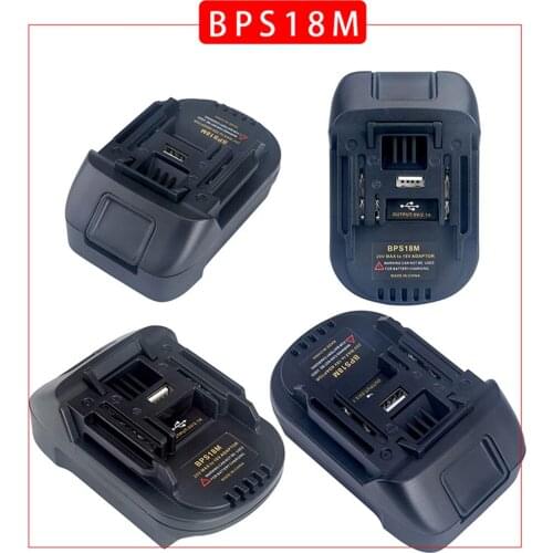 For MAKITA BL1830 BL1840 BL1850 BL1860 18V Lithium Battery Portable BPS18M / DM18M Battery Converter Adapter