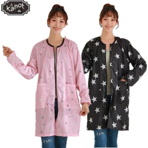 Hair Salon Professional Hairdressing Long Sleeve Work Clothes Pet Grooming Haircut Work Clothes Barber Shop Assistant Apron Gown