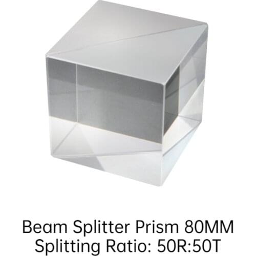Beam Splitter /Non-polarizing Cube Beam Splitter Prism (NPBS) N-BK7 Optical Glass for Precision Optical Instrument 80MM Prism