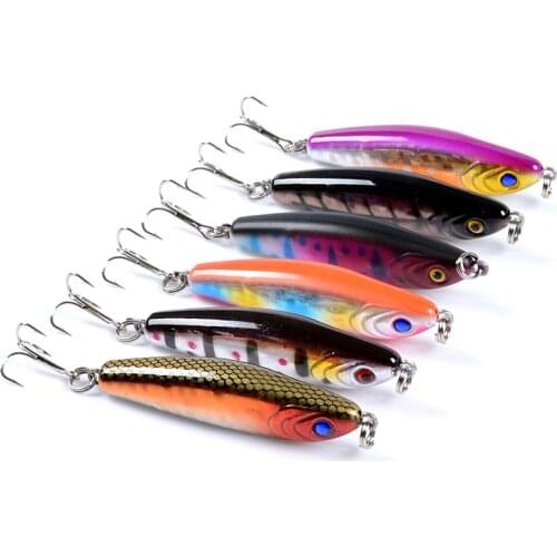 1 Pcs Minnow Fishing Lure 3D Eyes 6.4cm/10.2g Crankbait Wobblers Artificial Hard Bait Bass Pike Carp Fishing Pesca
