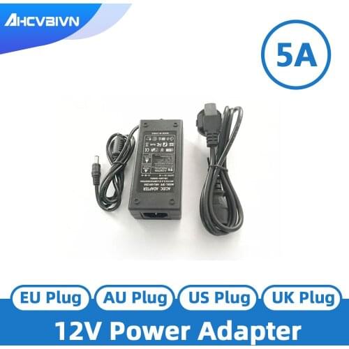 Lowest Price New AC Converter Adapter For DC 12V 5A 60W LED Power Supply Charger for 5050/3528 SMD LED Light or LCD Monitor CCTV