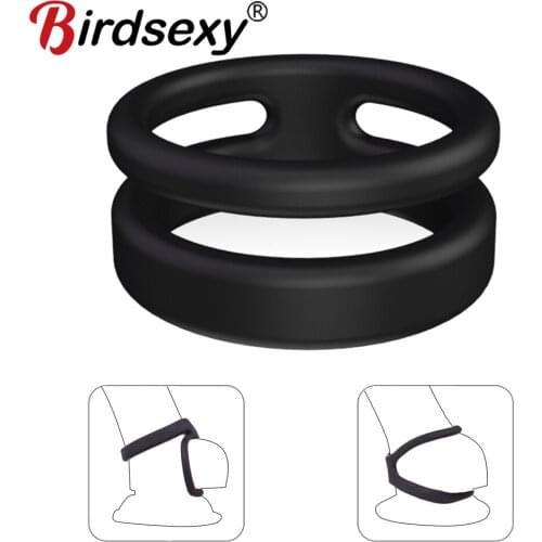 Silicone Penis Ring Sex Toys for Men Male Masturbator Cock Enlargement Strapon Delay Ejaculation Erotic Tool Adult Products Shop