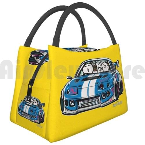 Cooler Lunch Bag Picnic Bag Crazy Car Art 0149 Automobile Ozizo Jdm Custom Lowdown Lowstyle Old School Crazy Car Art