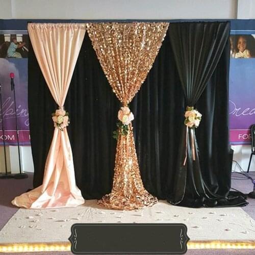 3M x 3M unique black Wedding Backdrop with beautiful Swag Wedding drape and curtain wedding decoration free shipping