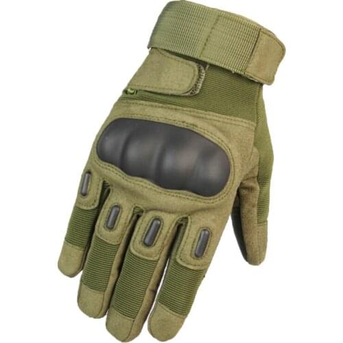 Outdoor Sport Hiking Gloves Rubber Hard Knuckle Full Finger Military Army Paintball Airsoft Bicycle Combat PU Tactical Glove Men