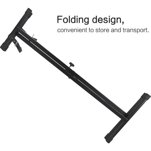 Universal Folding Piano Keyboard Stand Bracket X-Style Heavy Duty Metal Material Rubber Caps for Digital Piano MIDI Keyboard