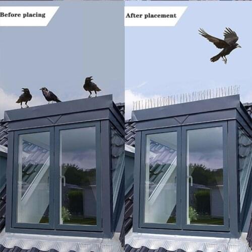 2 Sets Stainless Steel Bird Repellent Spikes Anti Pigeon Nail Deterrent Fence P15D