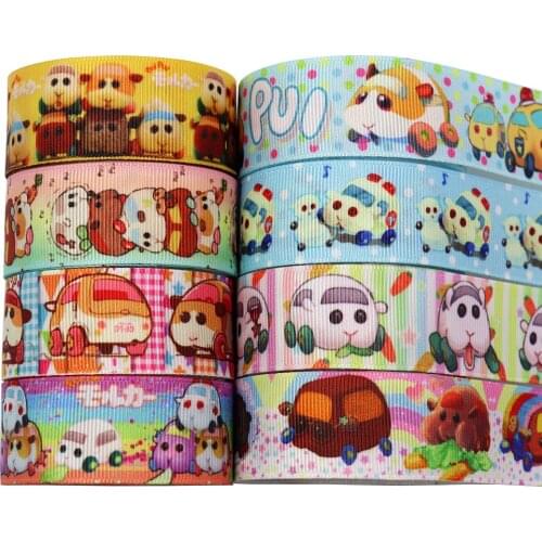 5 yards 1 inch Sublimation Ribbon Animal Pattern Cartoon Cute Phone Strap DIY Homemade Hairband Key Strap