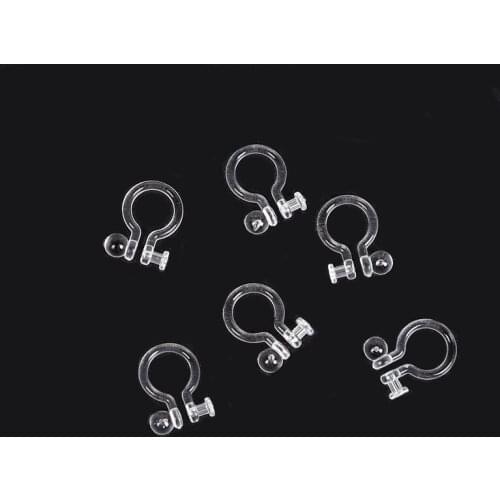 50PCS Transparent Ear Clip For Jewelry Making ,U-shaped Ear Clip Resin Earrings Accessories Base Setting For Jewelry Making