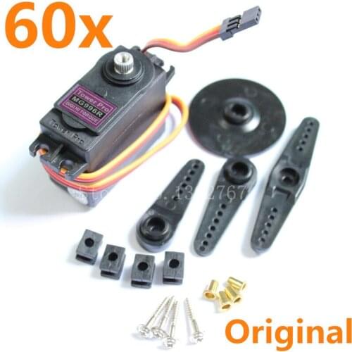 60pcs Original TowerPro MG996R Servo Digital High Torque Metal Gear 55g With Ball Bearing For RC Car Robot