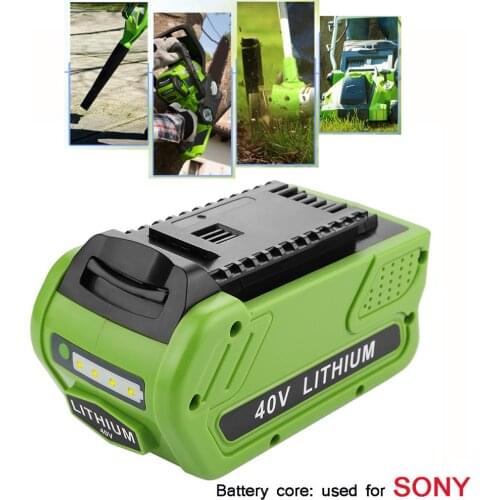 ELEOPTION 40V 6000mAh battery for GreenWorks 40V G-MAX Power Tools 29252 20202 22262 25312 25322 20642 22272(Not for Gen 1)