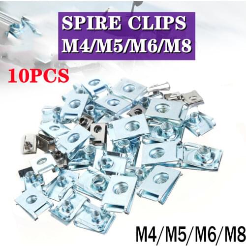M4/M5/M6/M8 Car Nuts Speed Clip Fastener Assorted Kits 304 Stainless Steel U-shaped Clip Chimney Nut For Motorcycle