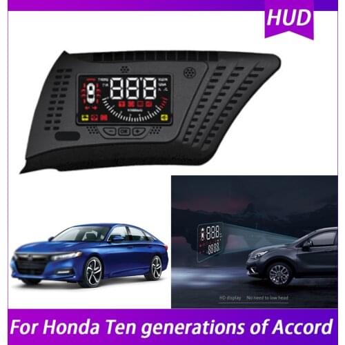 Car HUD Head Up Display For Honda Ten generations of Accord OBD Digital Speedometer Car OBD2 display Projector On the Windshield