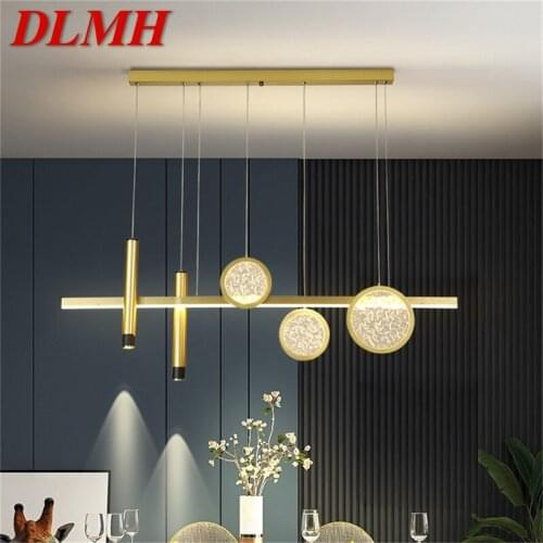 DLMH Nordic Pendant Light Contemporary LED Gold Lamps With Spotlight Fixtures for Home Dining Room Decoration