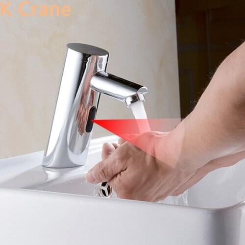 Motion Sensor Faucet Bathroom Smart Automatic Sense Tap Single Cold Gold Grifo Basin Infrared Faucets Touchless Induction Taps